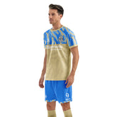 Men Customize Soccer Jersey with Short,  Print Your Name Number, Football Training Kit Lava Khaki